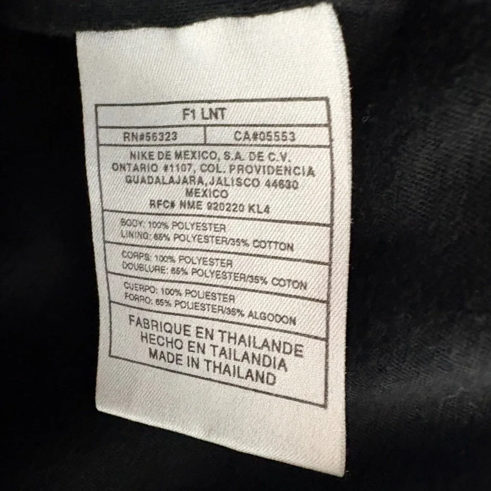 VTG Y2K 90s‎ Nike Mens M Full Zip Hooded Windbreaker Jacket Black Swoosh Street